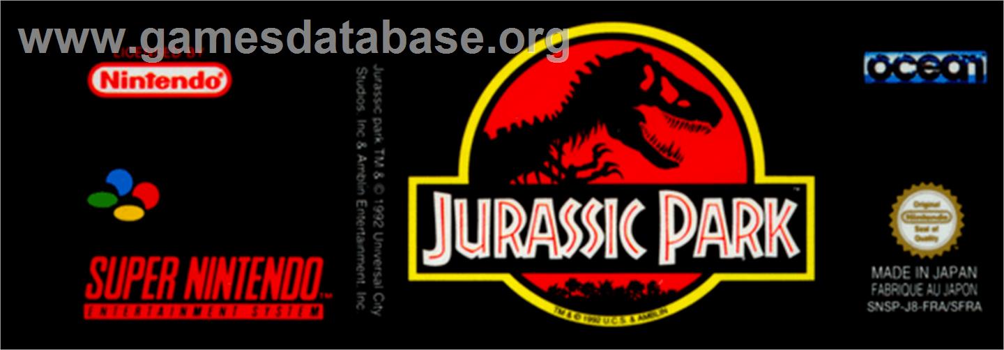 Jurassic Park - Nintendo SNES - Artwork - Cartridge Top
