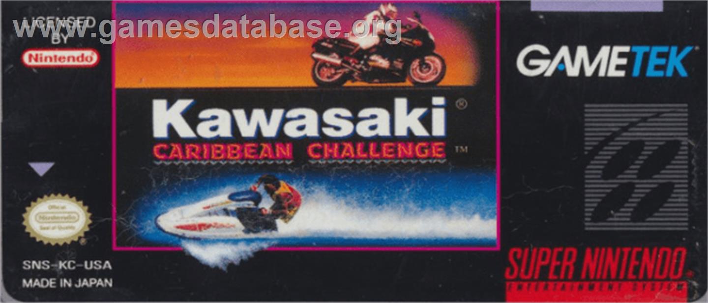Kawasaki Caribbean Challenge - Nintendo SNES - Artwork - Cartridge Top