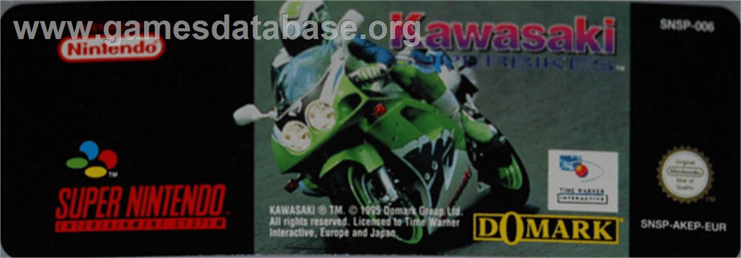 Kawasaki Superbike Challenge - Nintendo SNES - Artwork - Cartridge Top