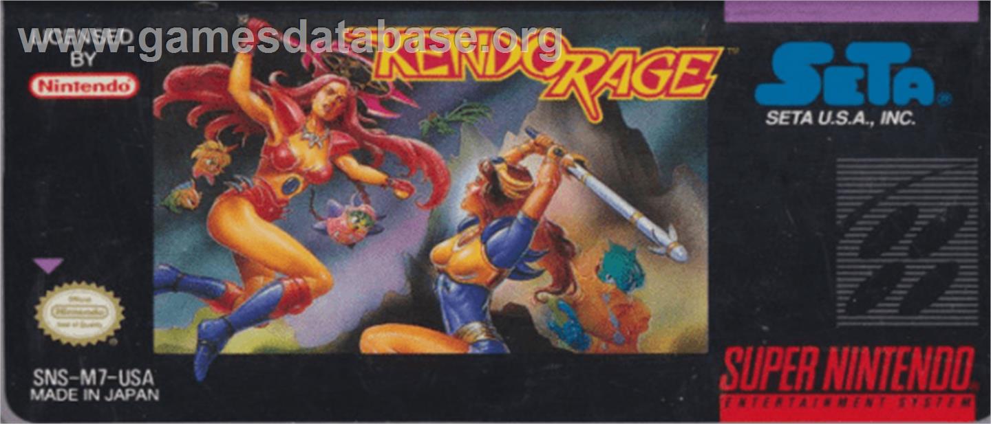 Kendo Rage - Nintendo SNES - Artwork - Cartridge Top