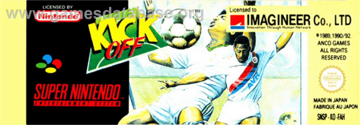 Kick Off - Nintendo SNES - Artwork - Cartridge Top