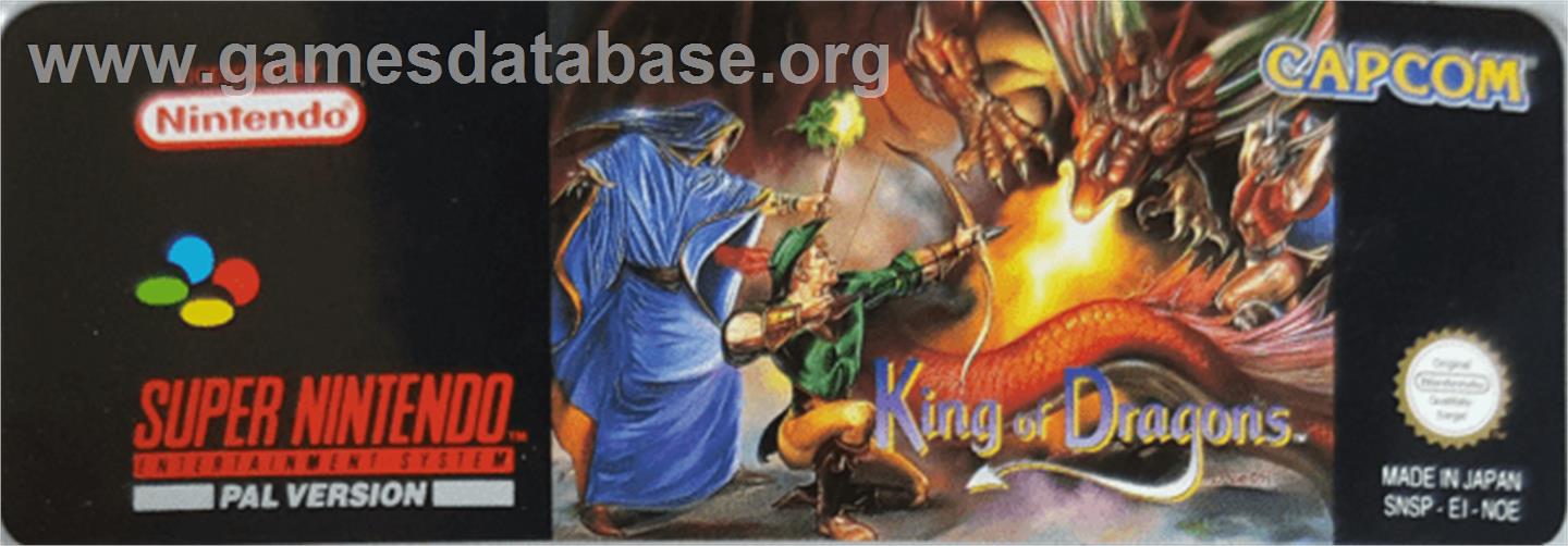 King Of Dragons, The - Nintendo SNES - Artwork - Cartridge Top