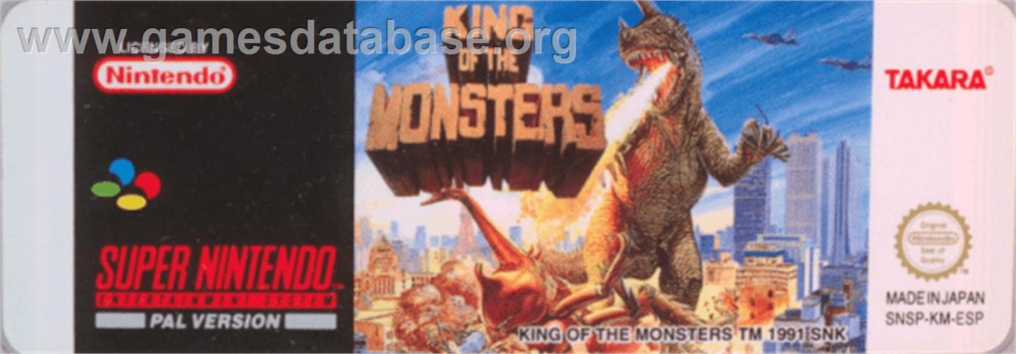 King Of The Monsters - Nintendo SNES - Artwork - Cartridge Top