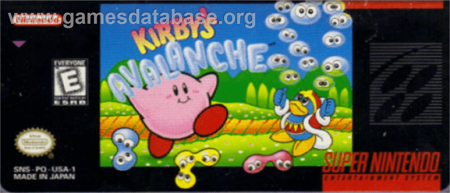 Kirby's Avalanche - Nintendo SNES - Artwork - Cartridge Top