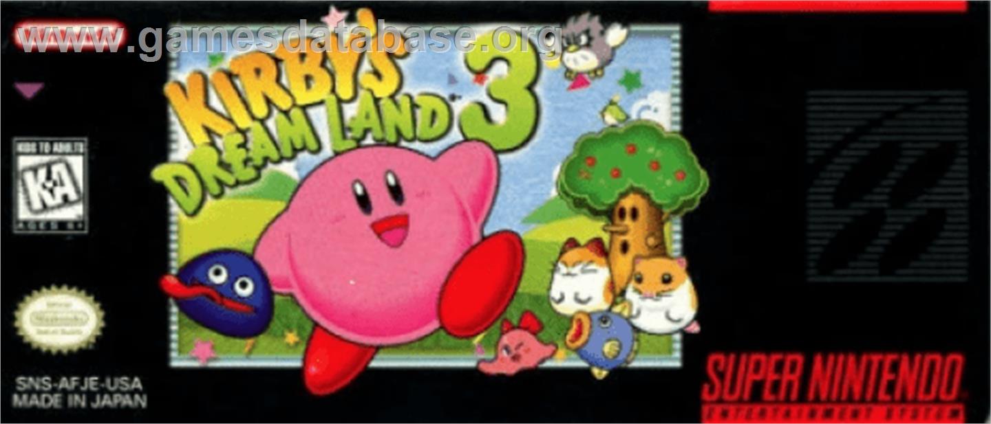 Kirby's DreamLand 3 - Nintendo SNES - Artwork - Cartridge Top