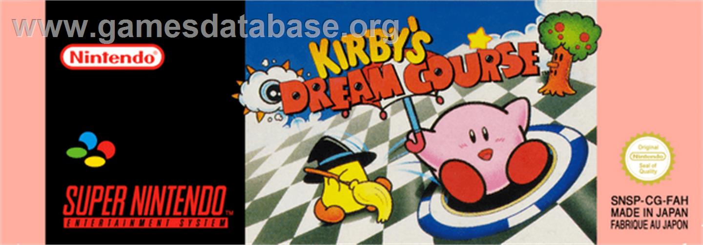 Kirby's Dream Course - Nintendo SNES - Artwork - Cartridge Top