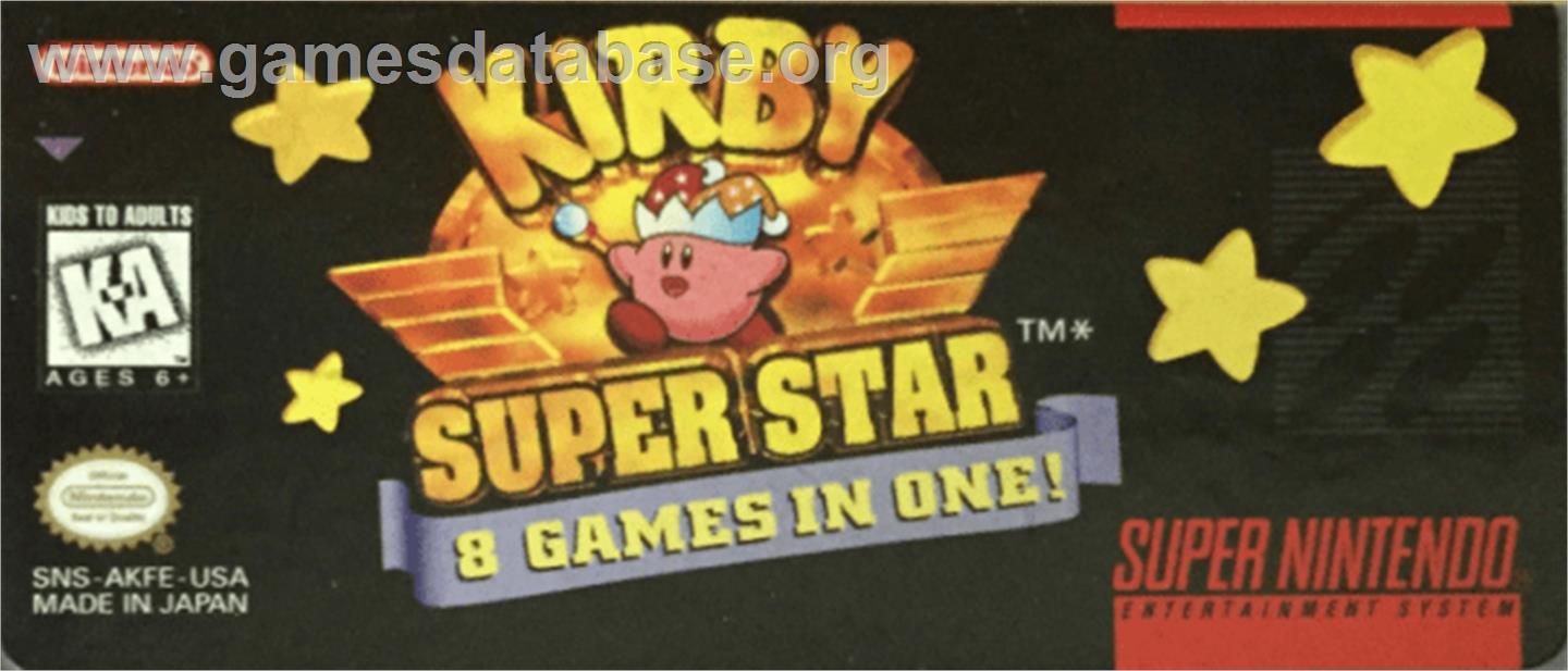 Kirby Super Star - Nintendo SNES - Artwork - Cartridge Top
