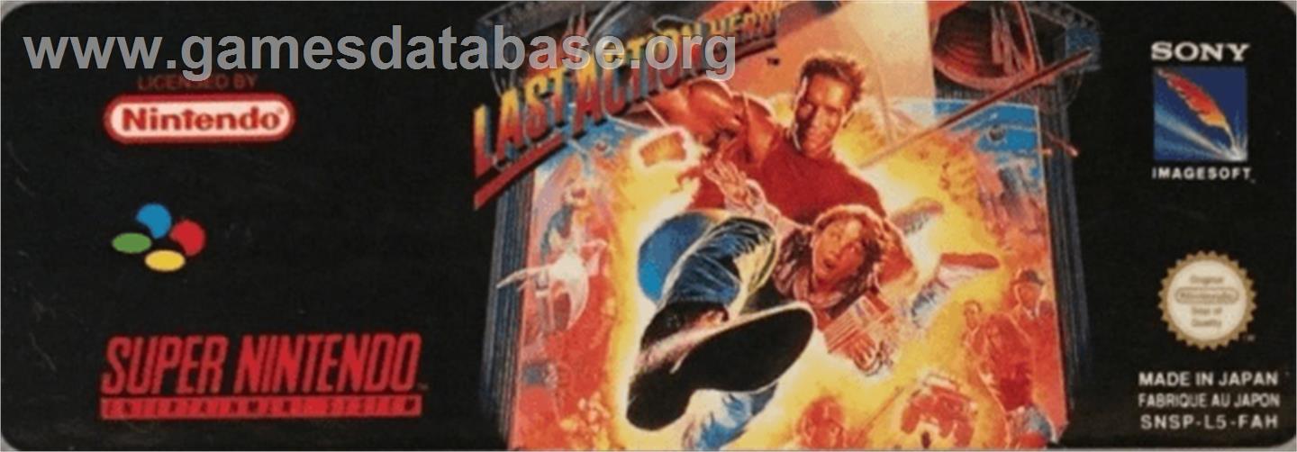Last Action Hero - Nintendo SNES - Artwork - Cartridge Top
