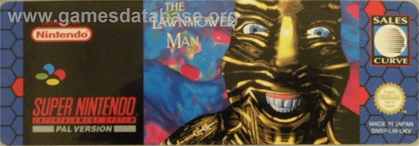 Lawnmower Man, The - Nintendo SNES - Artwork - Cartridge Top