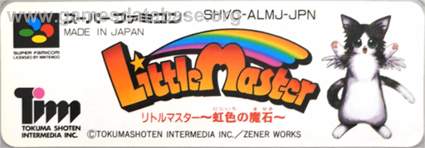 Little Master - Nijiiro No Maseki - Nintendo SNES - Artwork - Cartridge Top
