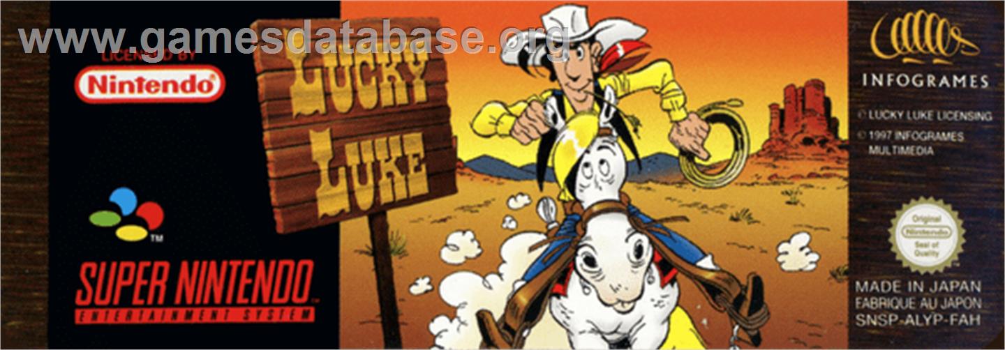 Lucky Luke - Nintendo SNES - Artwork - Cartridge Top