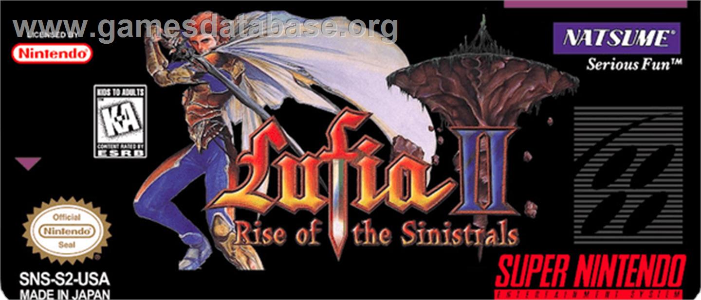 Lufia II: Rise of the Sinistrals - Nintendo SNES - Artwork - Cartridge Top
