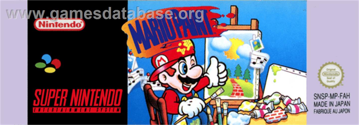 Mario Paint - Nintendo SNES - Artwork - Cartridge Top