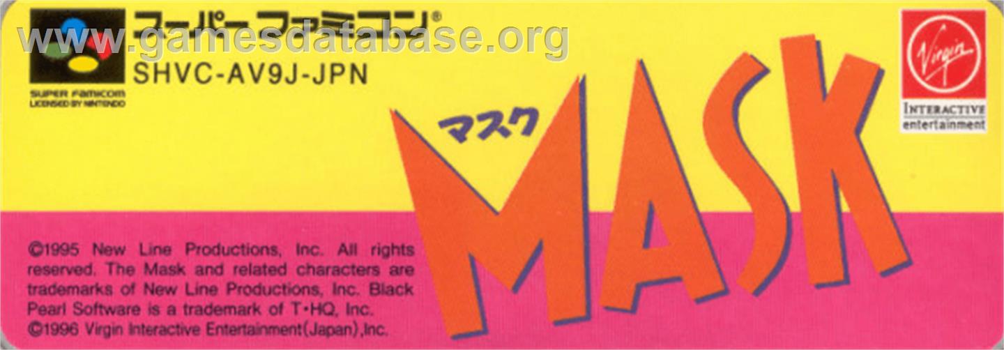 Mask, The - Nintendo SNES - Artwork - Cartridge Top