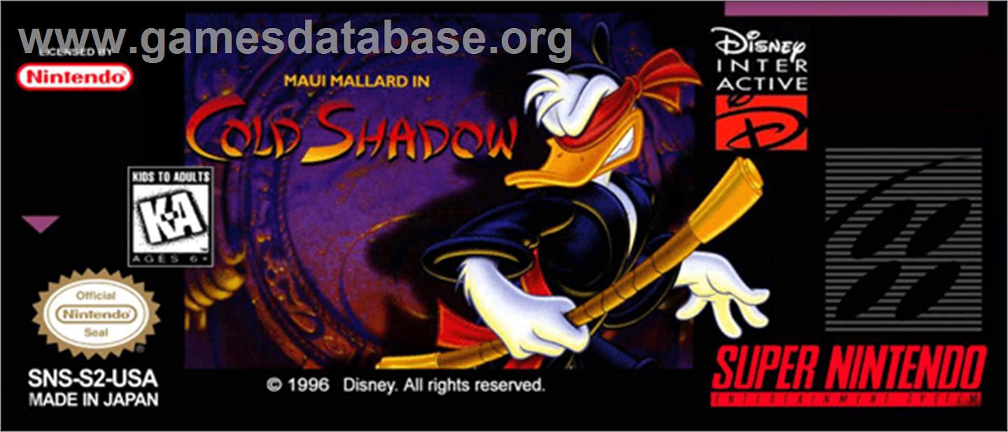 Maui Mallard in Cold Shadow - Nintendo SNES - Artwork - Cartridge Top