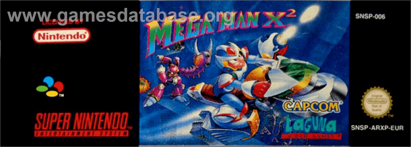 Mega Man X2 - Nintendo SNES - Artwork - Cartridge Top