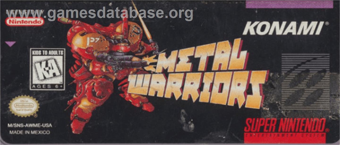 Metal Warriors - Nintendo SNES - Artwork - Cartridge Top