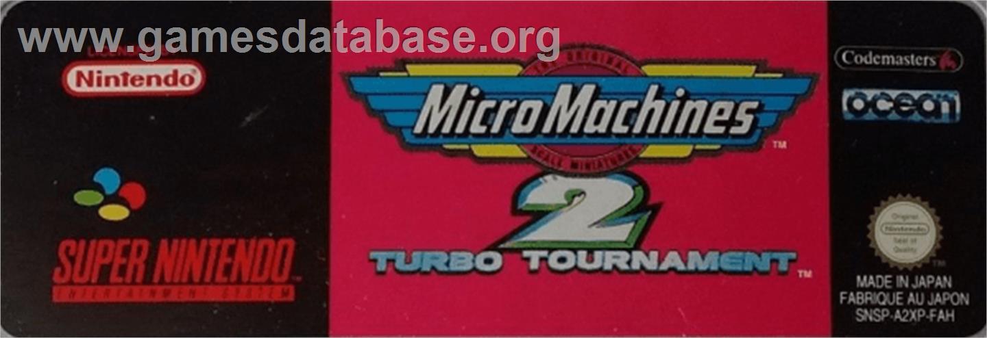 Micro Machines 2: Turbo Tournament - Nintendo SNES - Artwork - Cartridge Top