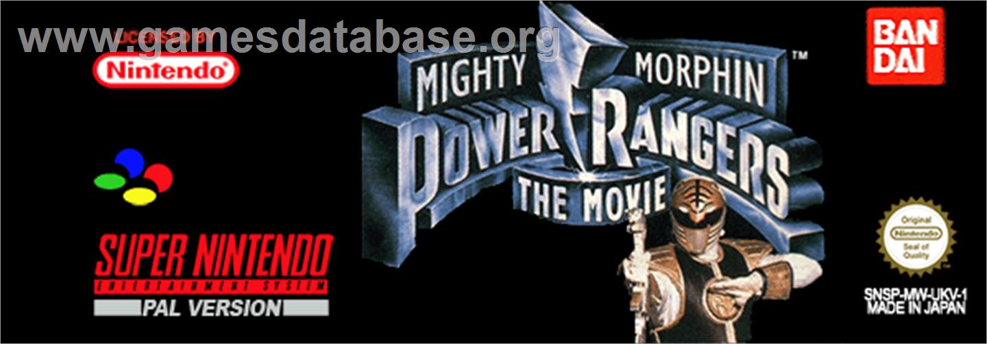 Mighty Morphin Power Rangers - The Movie - Nintendo SNES - Artwork - Cartridge Top