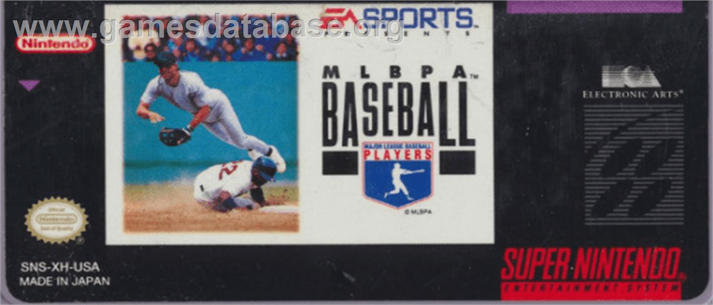 Mlbpa Baseball - Nintendo SNES - Artwork - Cartridge Top