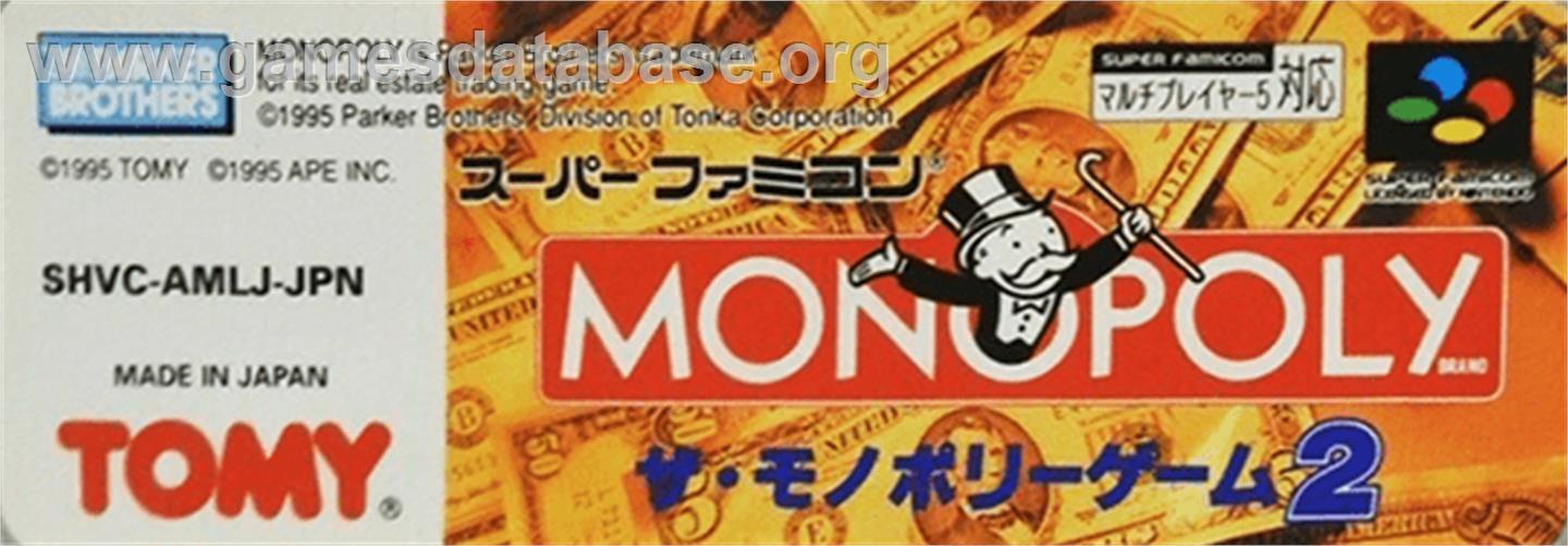 Monopoly Game 2, The - Nintendo SNES - Artwork - Cartridge Top
