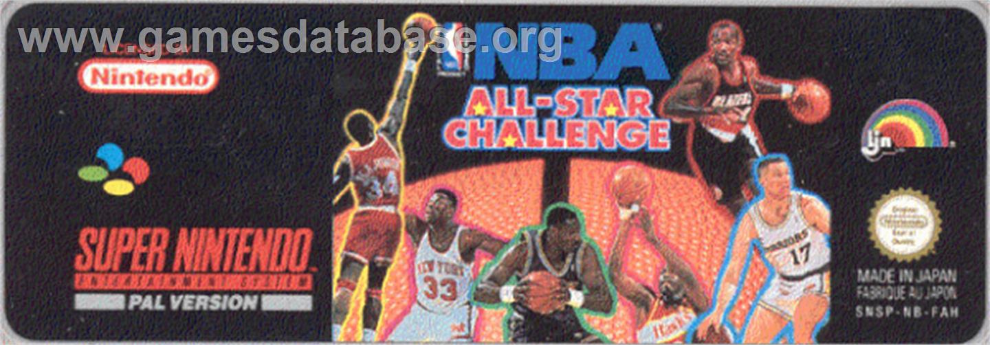 NBA All-Star Challenge - Nintendo SNES - Artwork - Cartridge Top