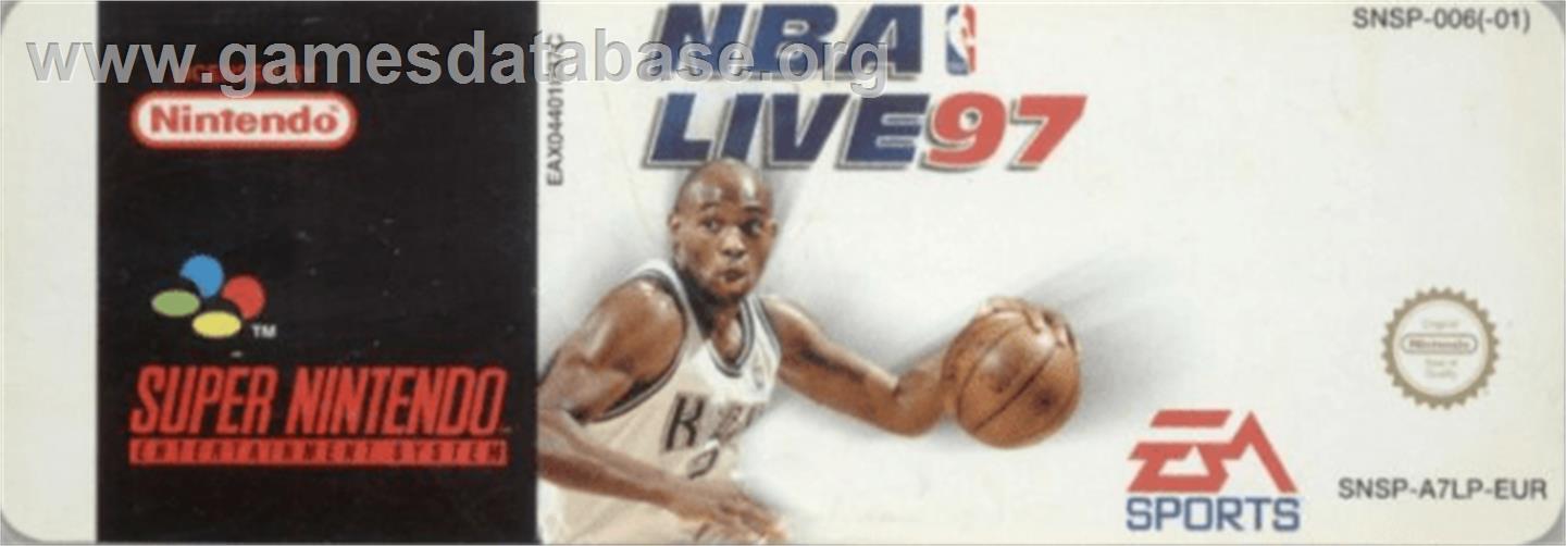 NBA Live '97 - Nintendo SNES - Artwork - Cartridge Top