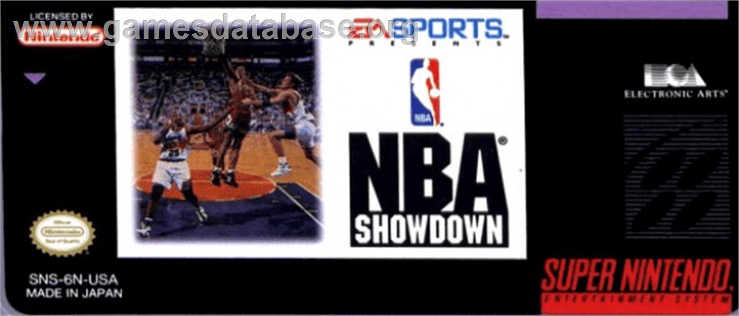 NBA Showdown - Nintendo SNES - Artwork - Cartridge Top