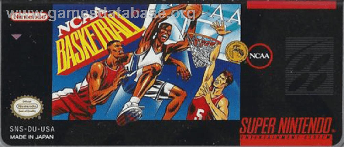 NCAA Basketball - Nintendo SNES - Artwork - Cartridge Top