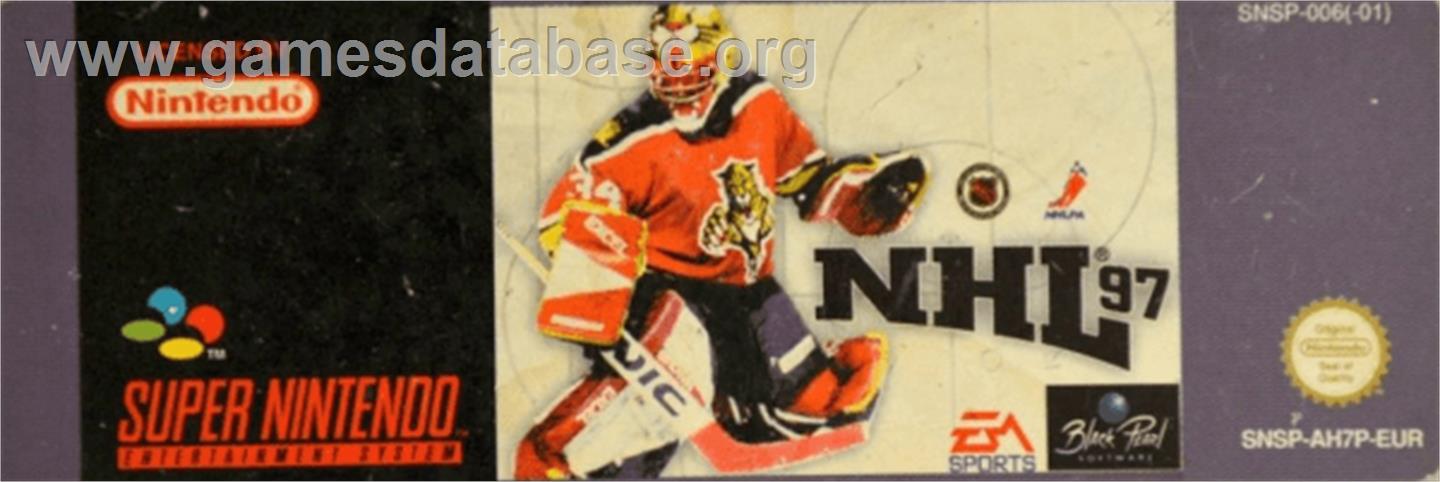 NHL 97 - Nintendo SNES - Artwork - Cartridge Top