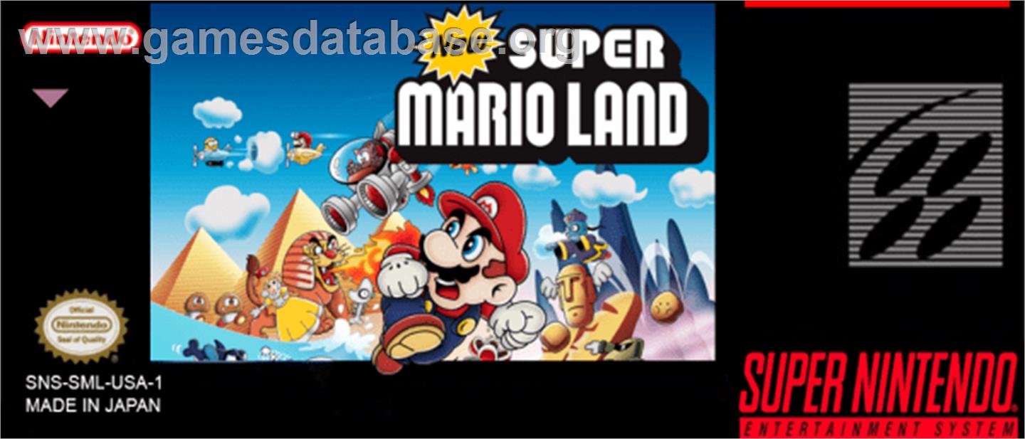 New Super Mario Land - Nintendo SNES - Artwork - Cartridge Top