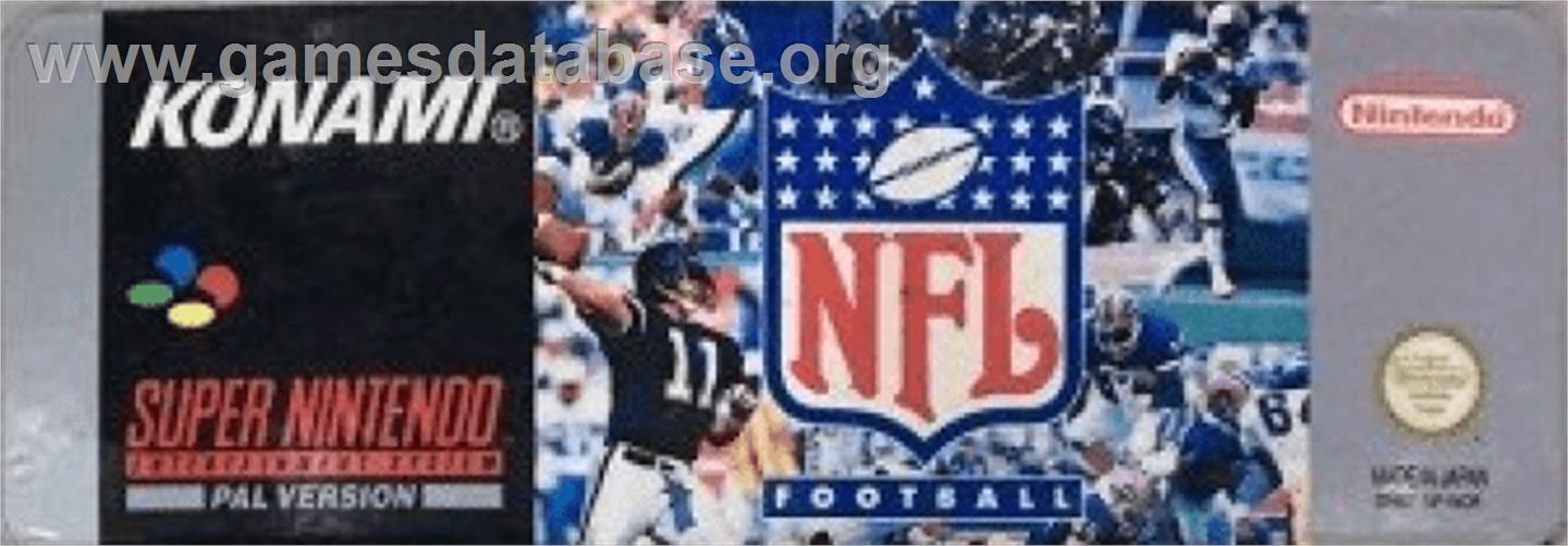 Nfl Football - Nintendo SNES - Artwork - Cartridge Top