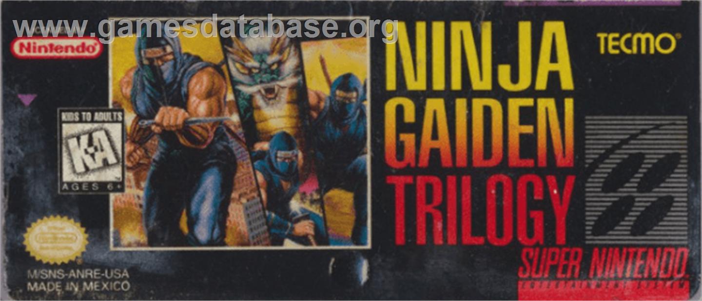 Ninja Gaiden Trilogy - Nintendo SNES - Artwork - Cartridge Top