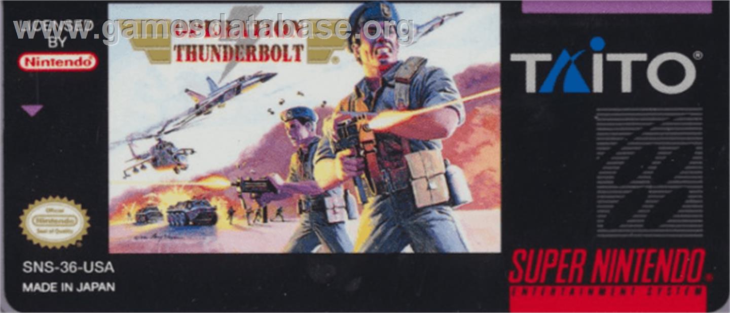 Operation Thunderbolt - Nintendo SNES - Artwork - Cartridge Top