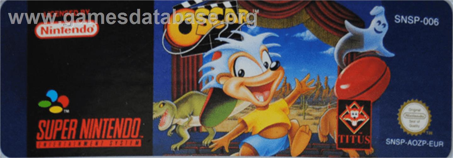 Oscar - Nintendo SNES - Artwork - Cartridge Top