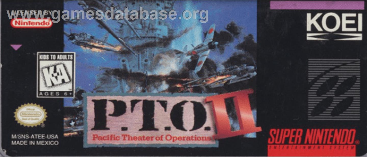 P.t.o. - Pacific Theater Of Operations 2 - Nintendo SNES - Artwork - Cartridge Top