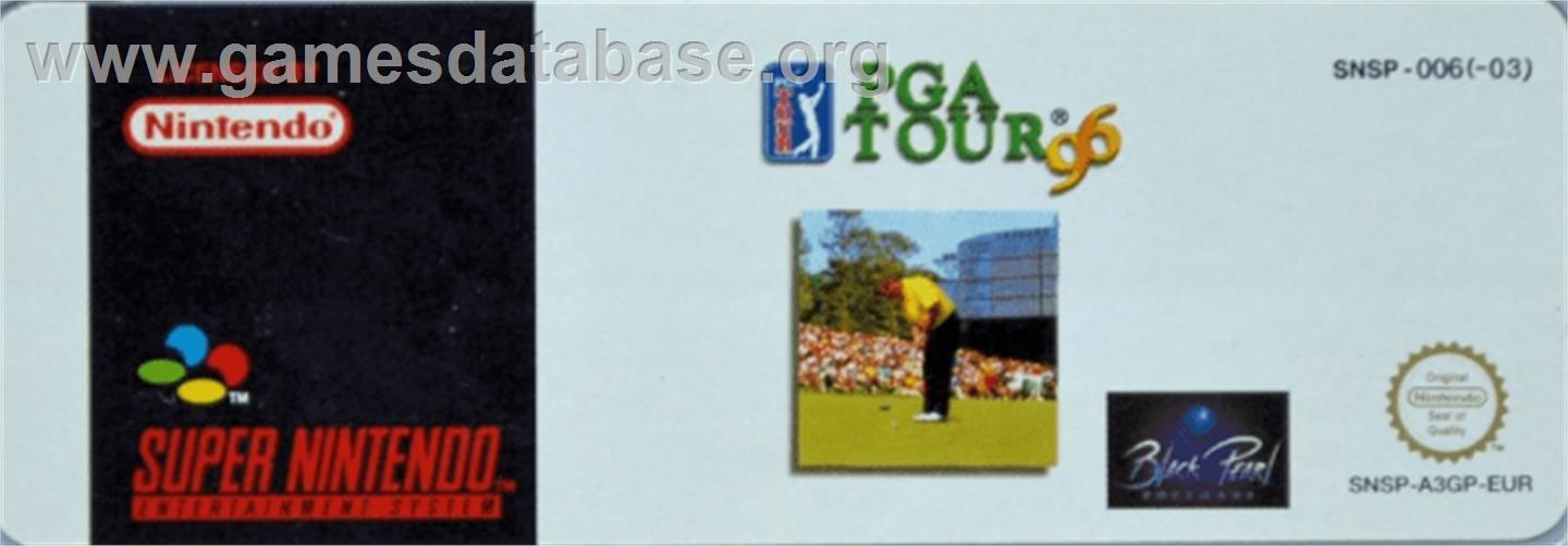 PGA Tour '96 - Nintendo SNES - Artwork - Cartridge Top