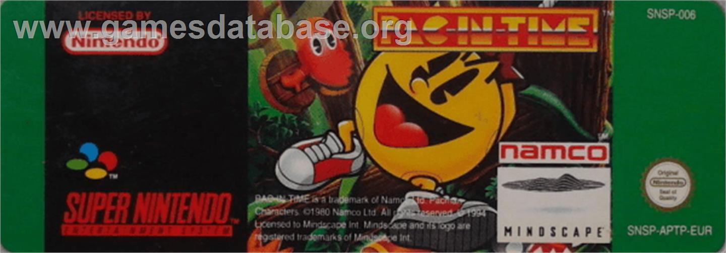 Pac-in-time - Nintendo SNES - Artwork - Cartridge Top
