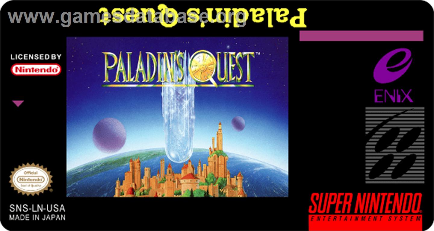 Paladin's Quest - Nintendo SNES - Artwork - Cartridge Top