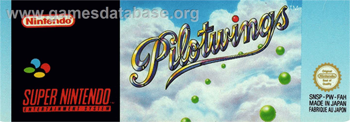 Pilotwings - Nintendo SNES - Artwork - Cartridge Top