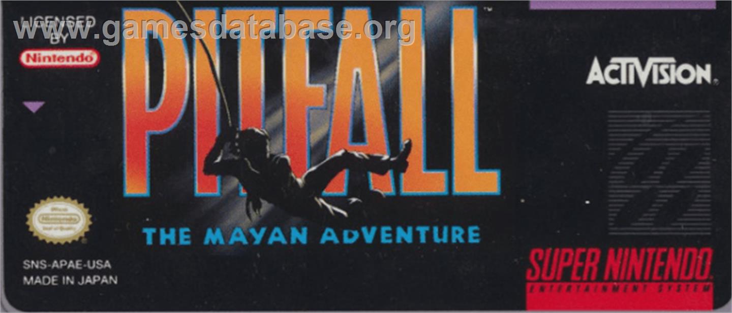 Pitfall - The Mayan Adventure - Nintendo SNES - Artwork - Cartridge Top