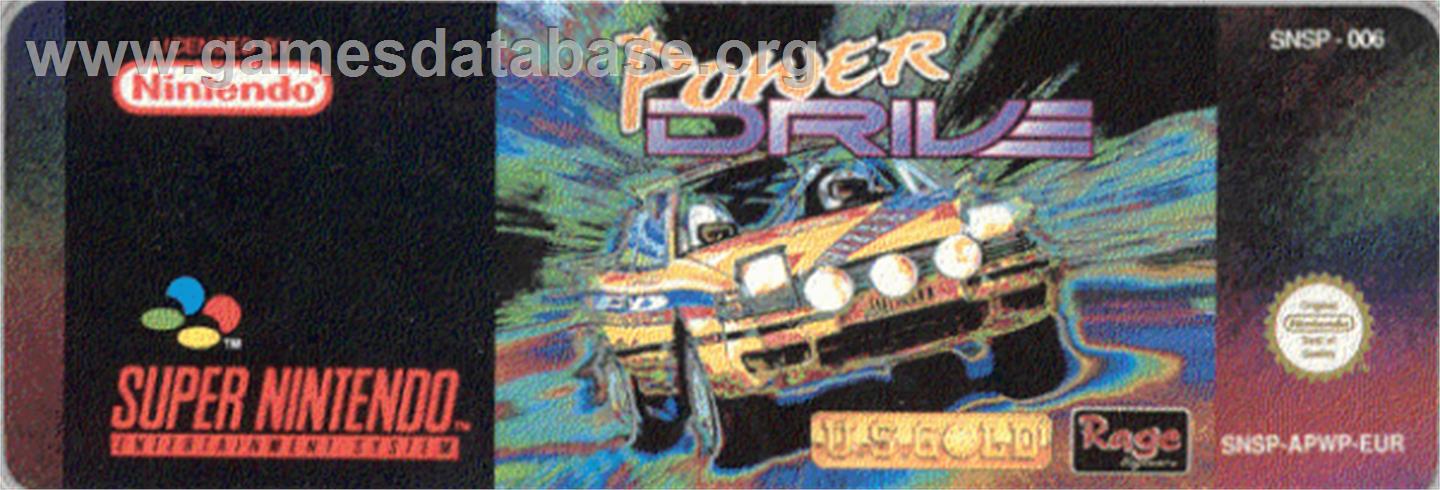Power Drive - Nintendo SNES - Artwork - Cartridge Top