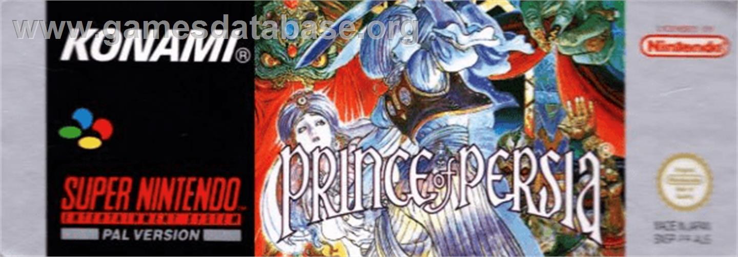 Prince Of Persia - Nintendo SNES - Artwork - Cartridge Top