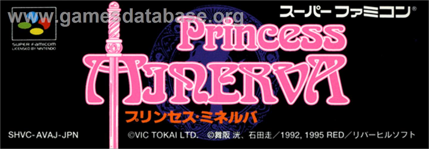 Princess Minerva - Nintendo SNES - Artwork - Cartridge Top