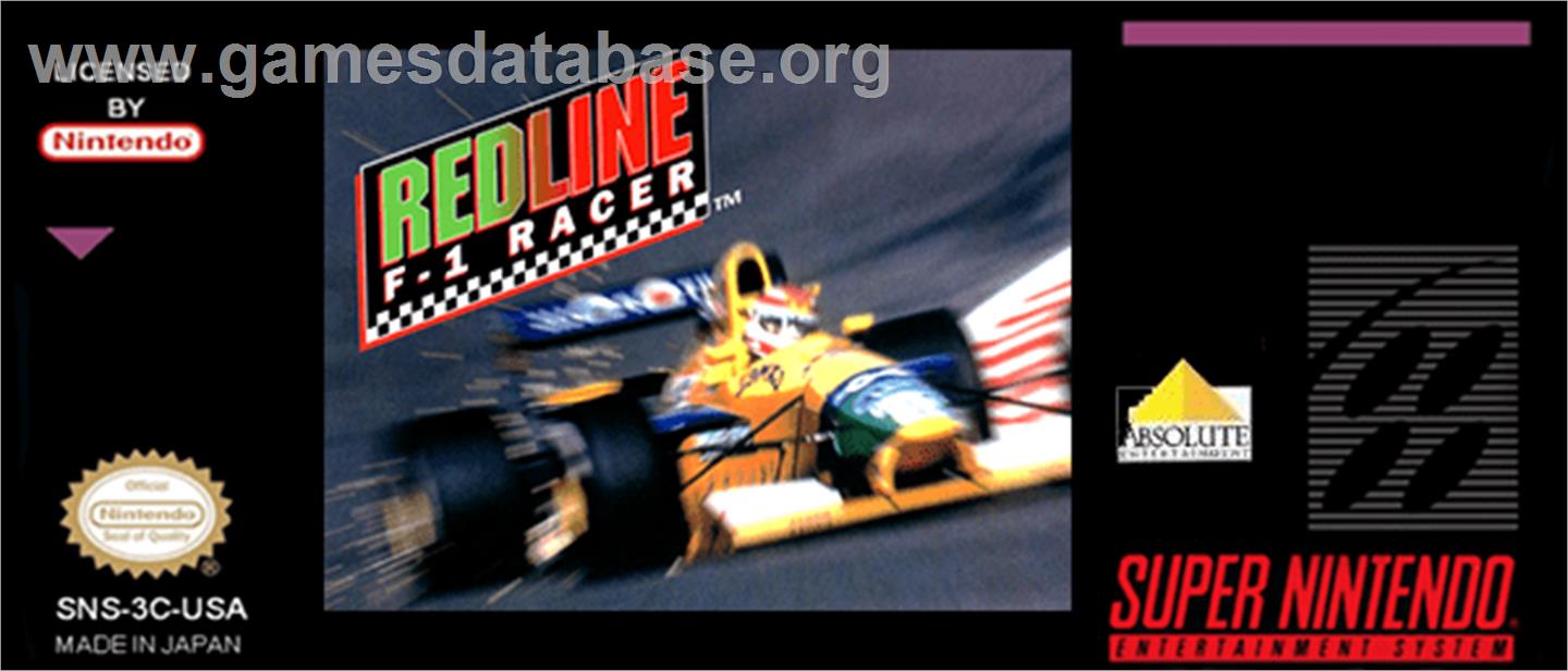 Redline: F1 Racer - Nintendo SNES - Artwork - Cartridge Top