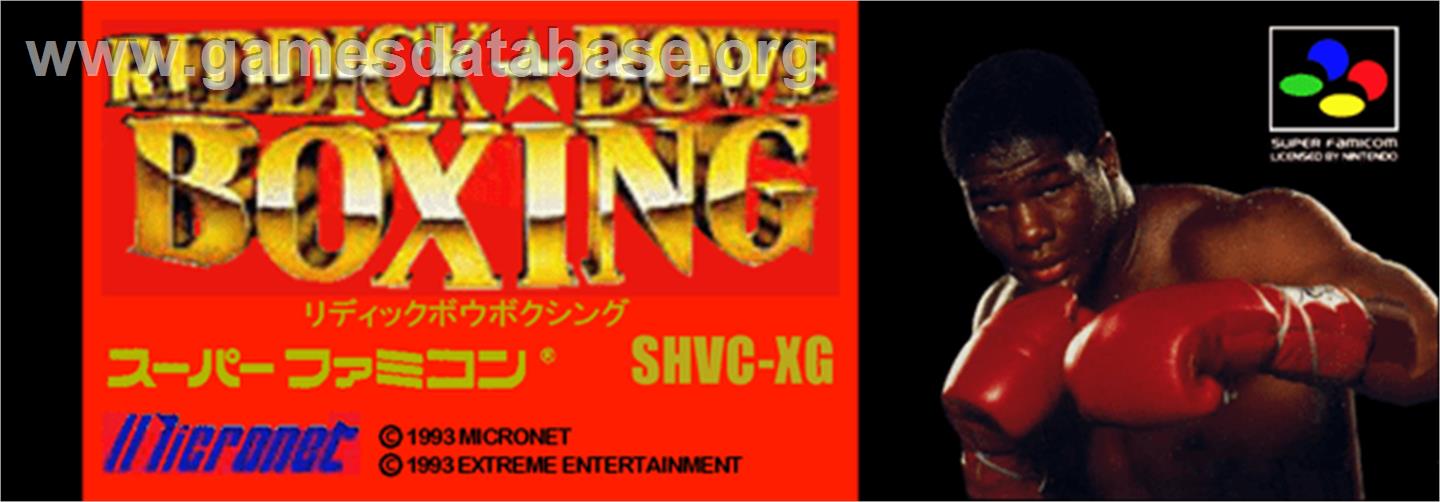 Riddick Bowe Boxing - Nintendo SNES - Artwork - Cartridge Top