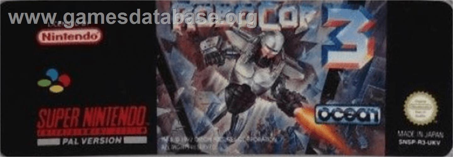 Robocop 3 - Nintendo SNES - Artwork - Cartridge Top