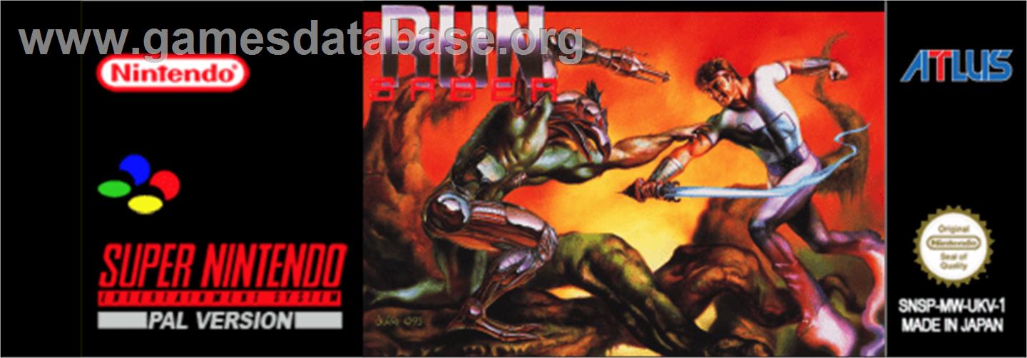 Run Saber - Nintendo SNES - Artwork - Cartridge Top