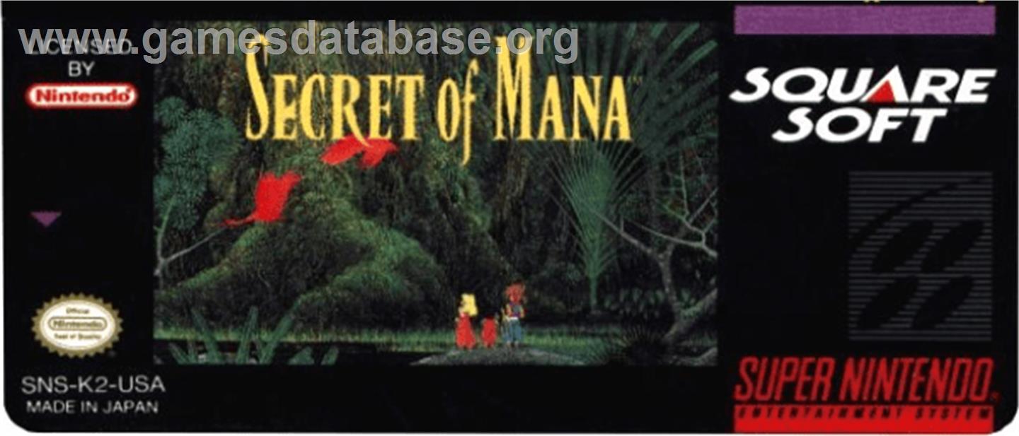 Secret of Mana - Nintendo SNES - Artwork - Cartridge Top