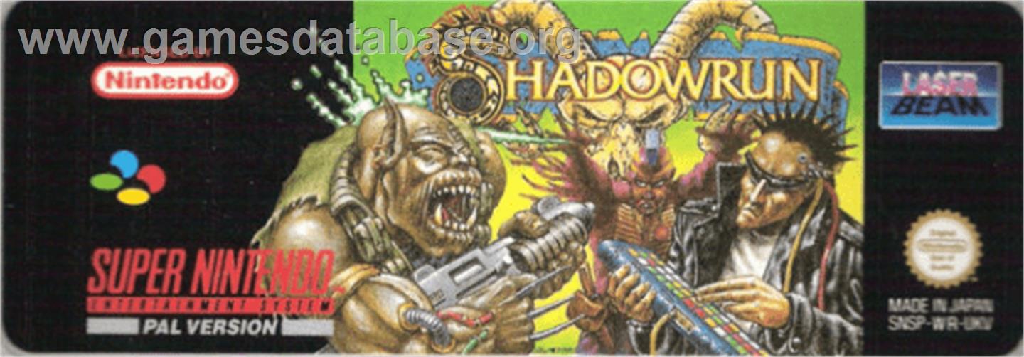 Shadowrun - Nintendo SNES - Artwork - Cartridge Top